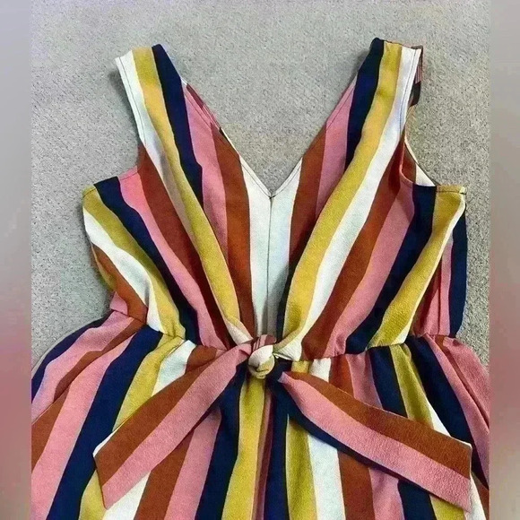 Lily Rose Women’s Striped, Wide Leg, Cropped Jumpsuit Romper - Picture 5 of 11